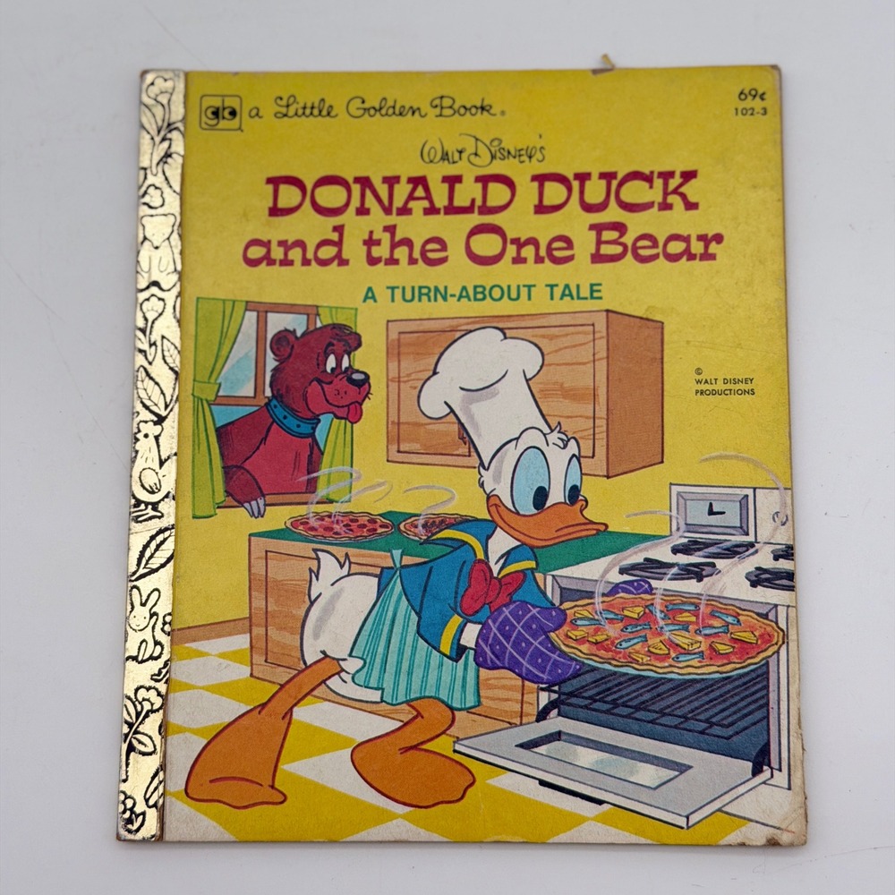 Vintage 1978 Donald Duck and the One Bear Little Golden Book 102-3 First Edition